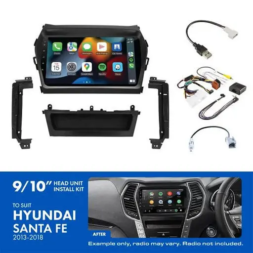 Aerpro Amahy25 9″ Multimedia Receiver For Hyundai Santa Fe 2013-2018 – Wireless Carplay & Android Auto Upgrade 1