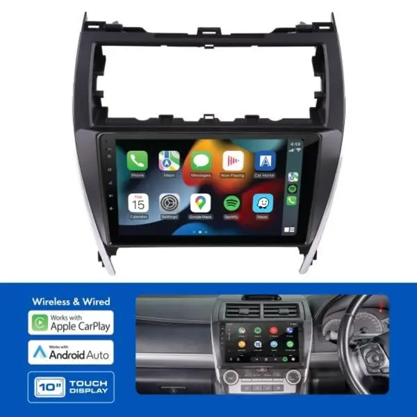 Aerpro Amato44 10" Multimedia Receiver Complete Head Unit Upgrade Kit For Toyota Camry 2012-2017 1