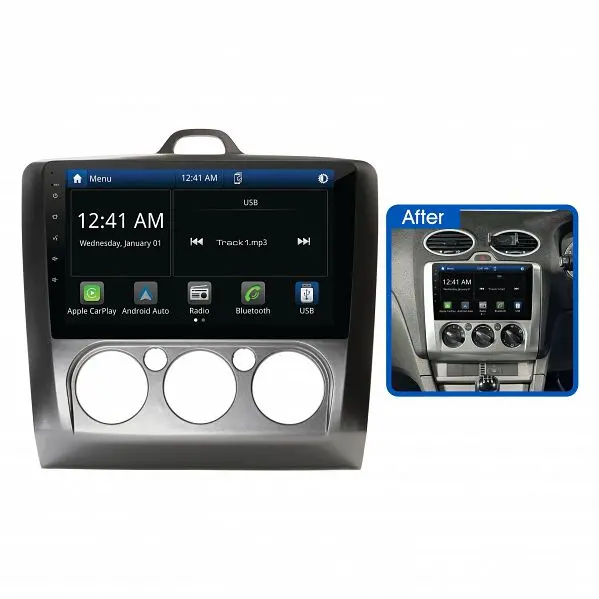 Aerpro Amfo5 9" Multimedia Receiver Suit Ford Focus 2005 - 2011 (Manual Climate Control) 1