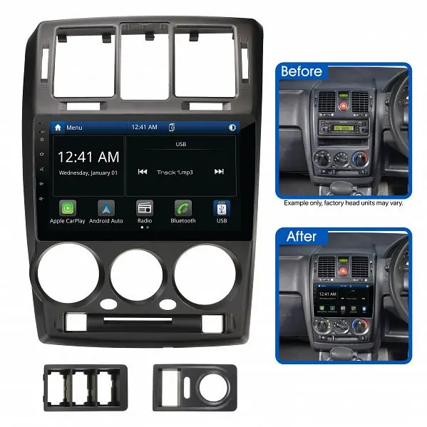 Aerpro Amhy15 9" Multimedia Receiver With Matte Black Facia Kit Suit Hyundai Getz 2002 - 2005 1