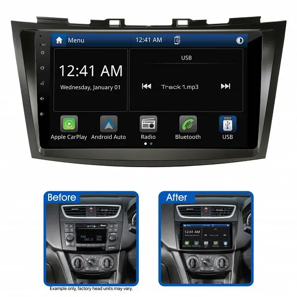 Aerpro Amsz4 9" Multimedia Receiver Suit Suzuki Swift 2011 - 2017 (With Phone Buttons) 1
