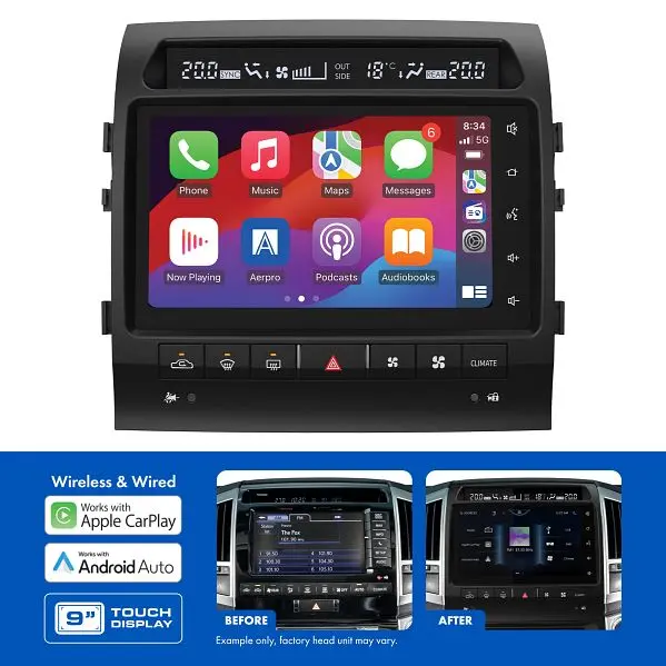 Aerpro Amuto52 Toyota Landcruiser 200 Series Sahara 2012-2015 9 Inch Advanced Infotainment System 1