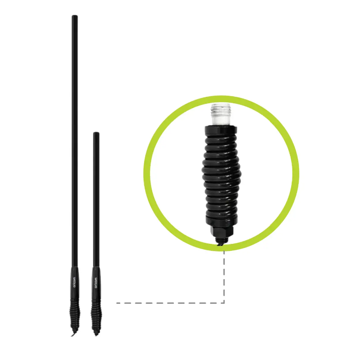 Oricom Anu806at 2-In-1 All-Terrain Uhf Cb Antenna For Low/High Gain (3Dbi/6.5Dbi) 1