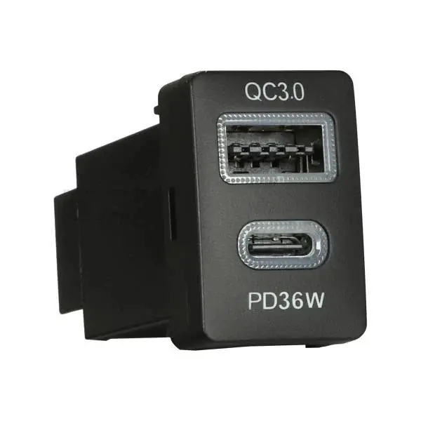 Aerpro Apccto7 - Dual Usb Charger Usb-C Pd36w / Usb-A Qc3.0 Toyota 21Mm X 32Mm 1