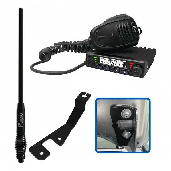 Aerpro Apfocbe2 Compact 5W Uhf Cb Kit Suit Ford Ranger Ra 2022 - On 1