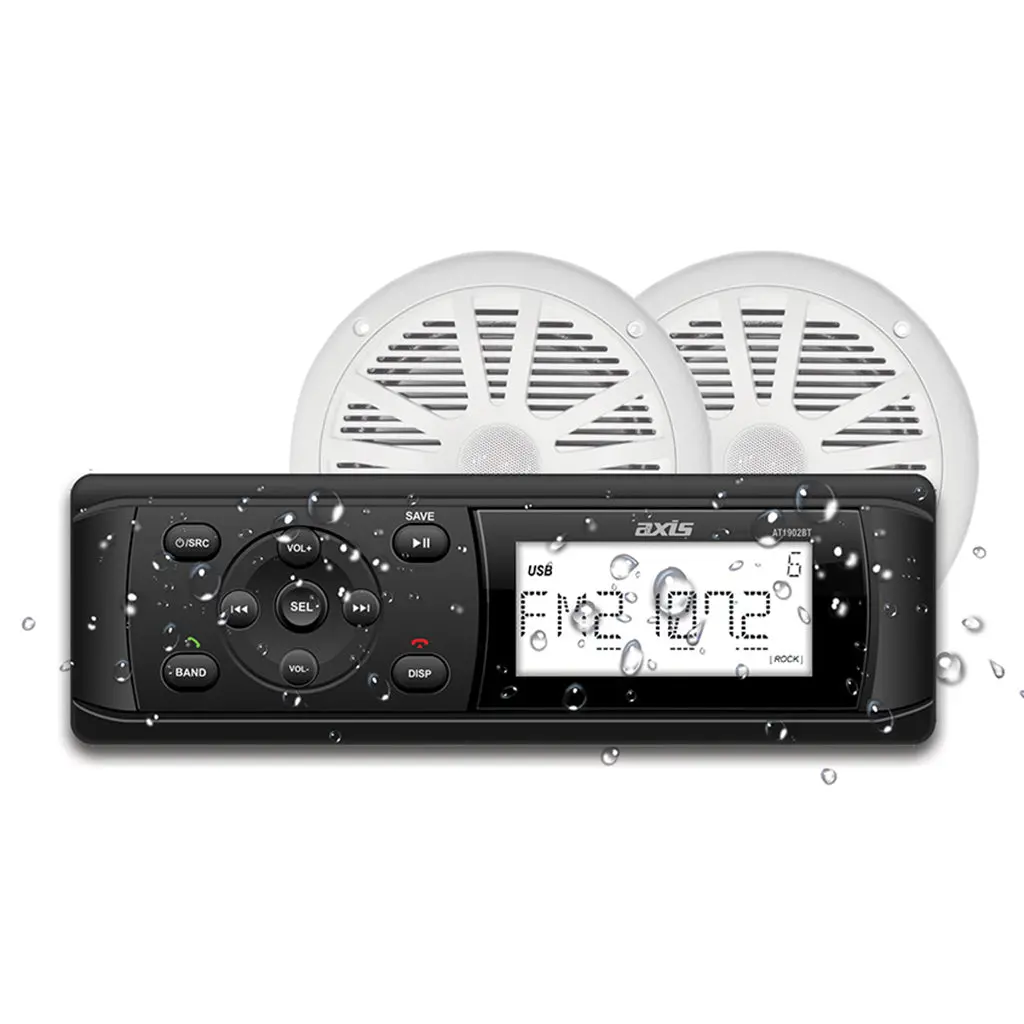 Axis At1912kit - Marine Bluetooth Receiver With 6.5" Speakers Package 1