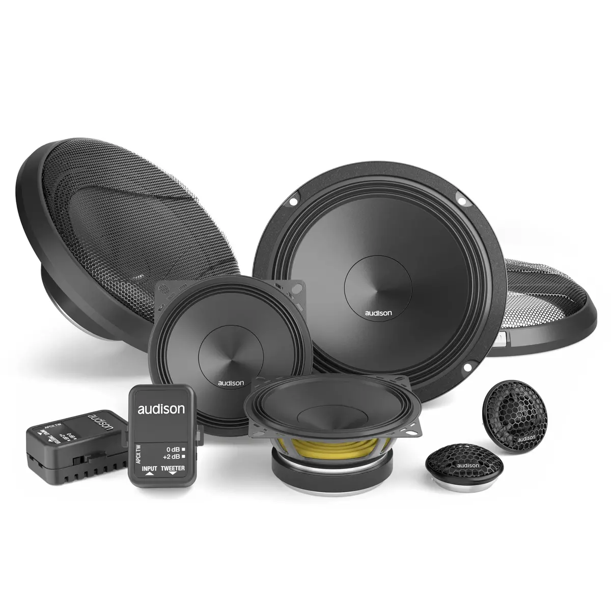 Audison Apk163 Prima Line 6.5" 375W 3-Way Component Speaker System - Pair (Apk 163) 1