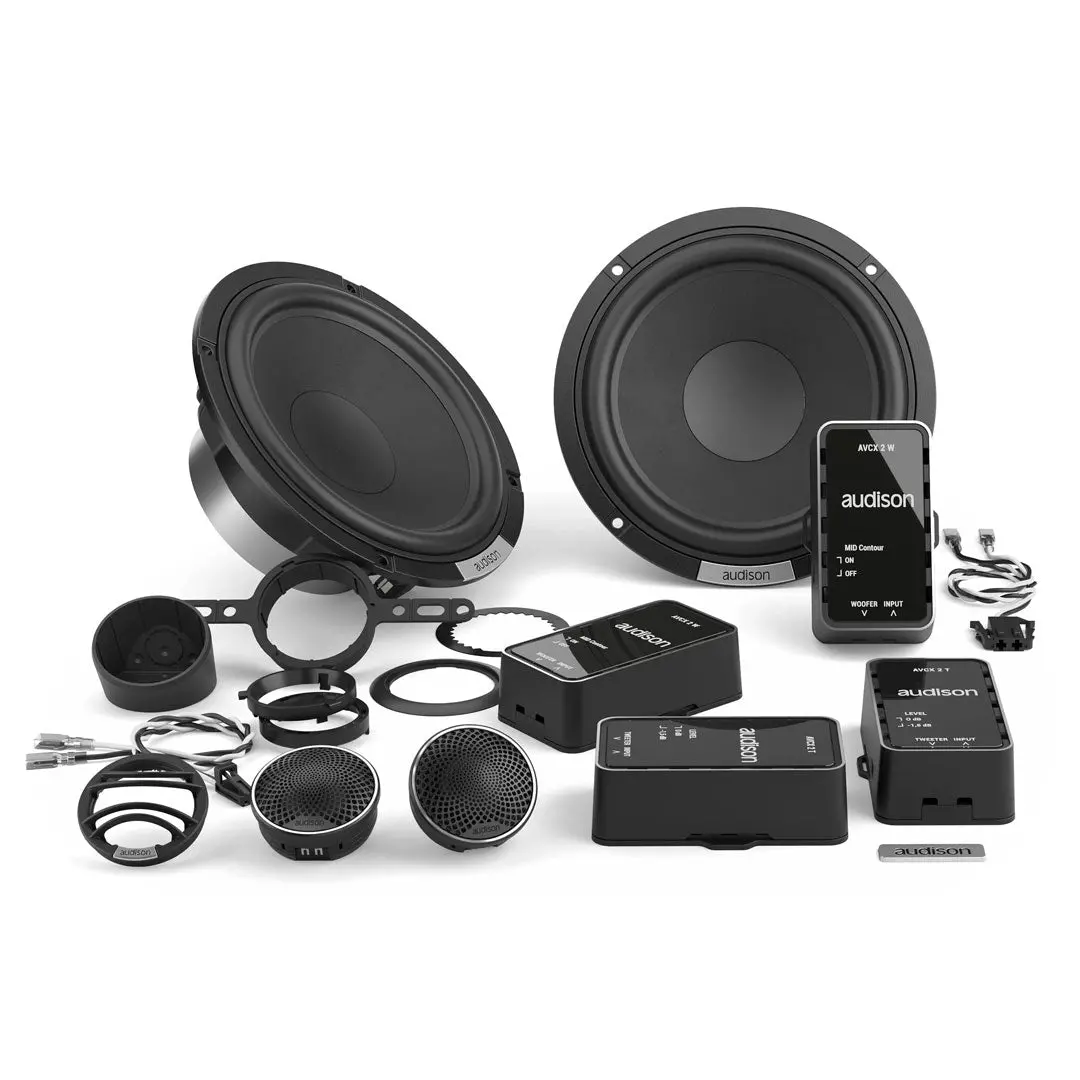 Audison Avk6sii | 6.5" 2-Way 4 Ohm Component Speakers | 250W Peak Power Voce Ii Pair 1