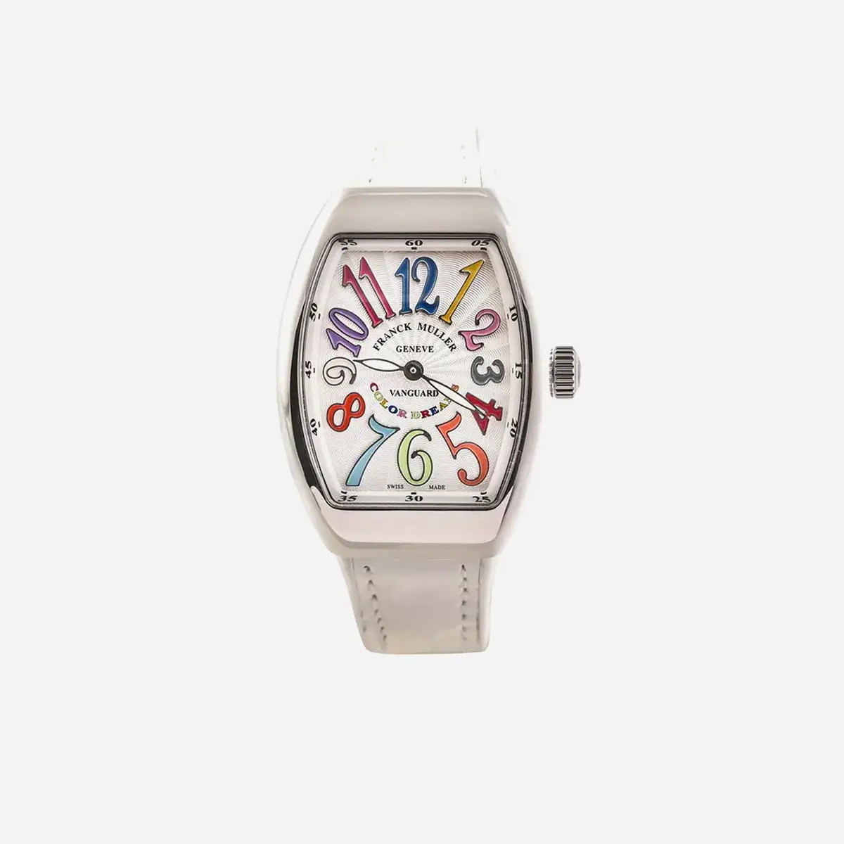 Franck Muller Color Dreams White Dial Leather Strap Watch Wmns - Ac Nr V 32 Qz Col Drm 1