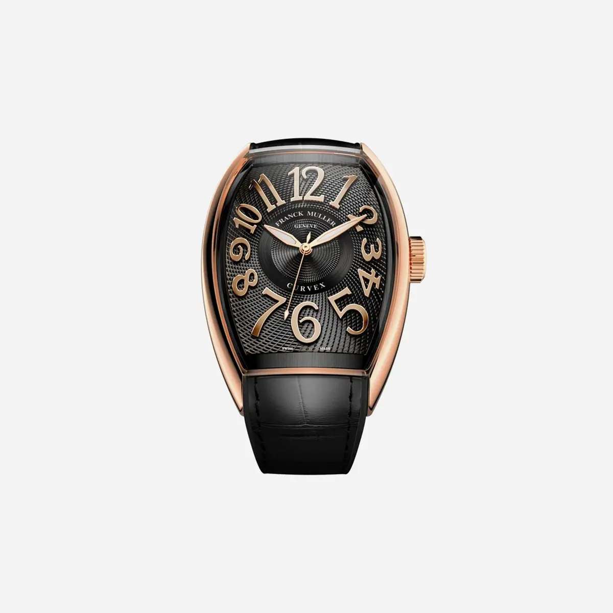 Franck Muller Curvex Cx Black Dial Leather Strap Watch Wmns - Cx 36 Sc At 5N Ttnrbr 1
