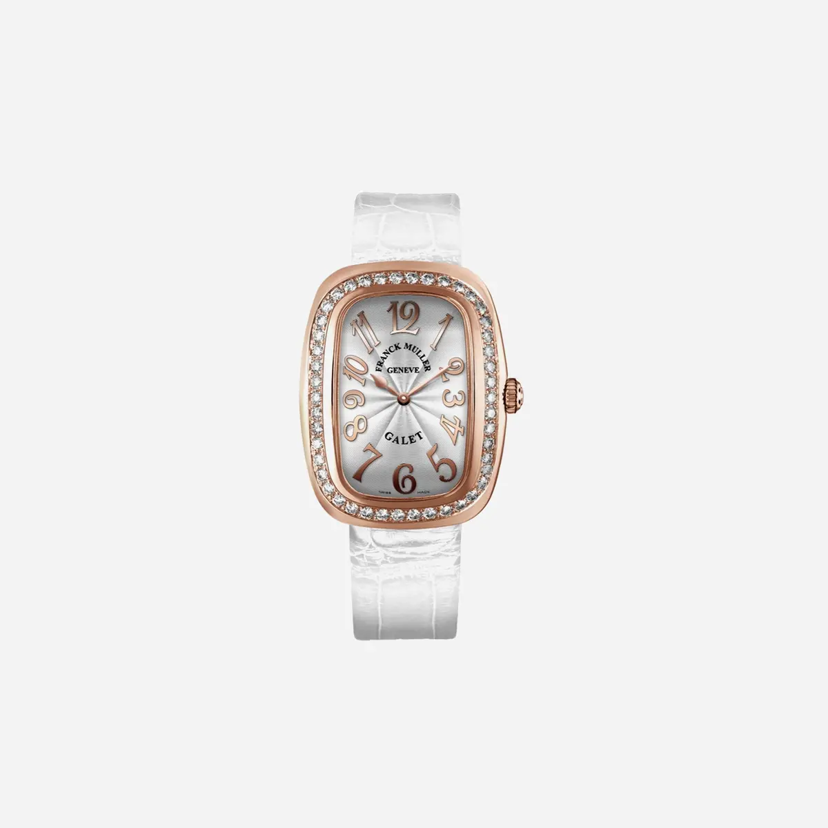 Franck Muller Galet Silver Dial Leather Strap Watch Wmns - 3002 M Qz Rel V D 1R 5N 1