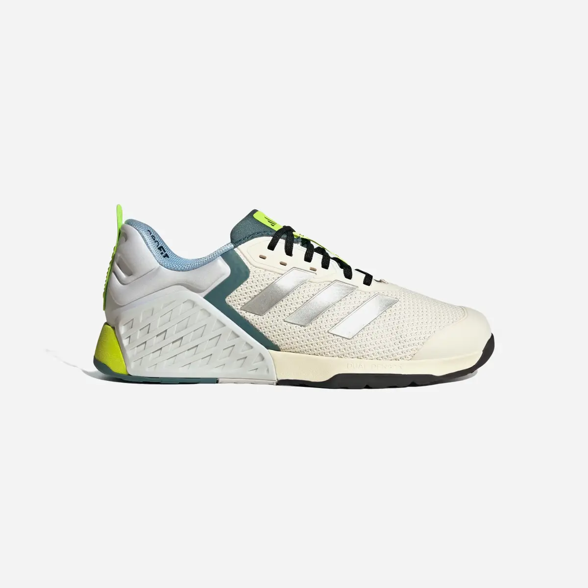 Adidas Dropset 3 Training Shoes Chalk White / Silver Metallic / Preloved Teal 1