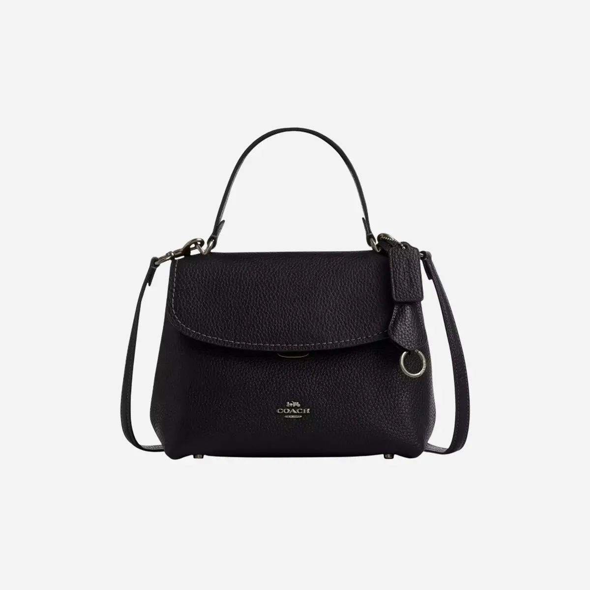 Coach Emory Top Handle Bag Pebbled Leather/Gunmetal/Black 1