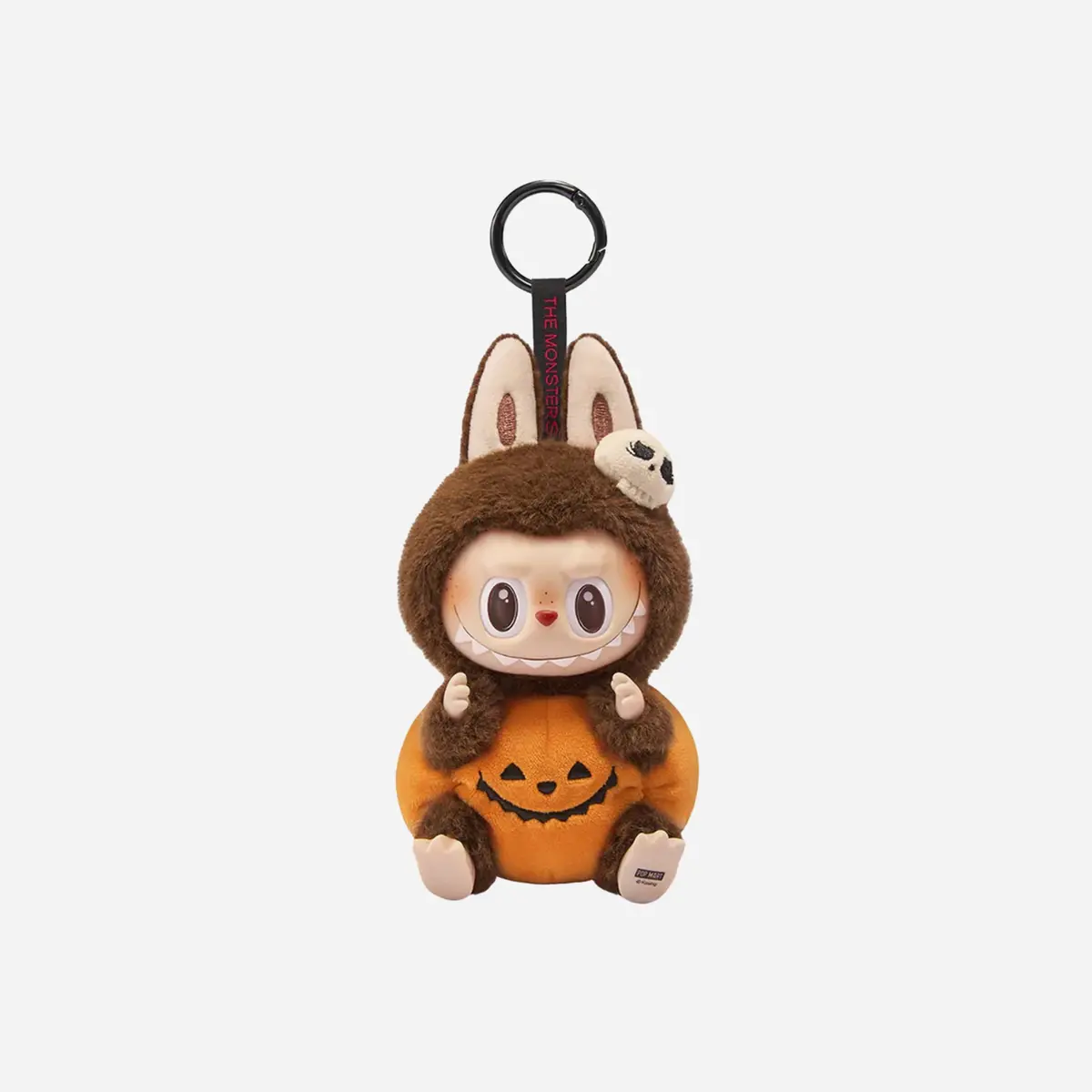 Pop Mart Labubu Happy Halloween Party Series-Sitting Pumpkin Vinyl Plush Pendant 1