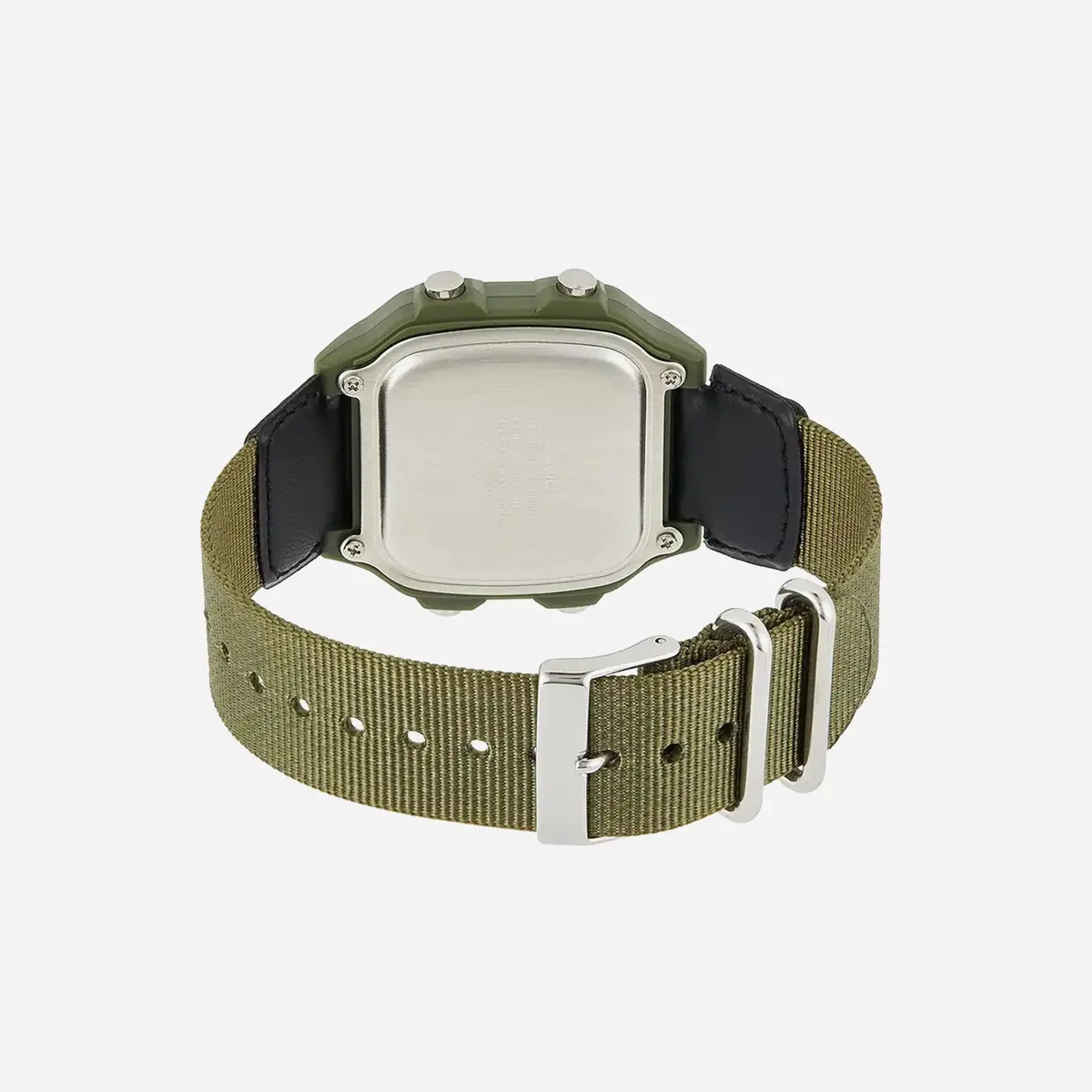 Casio Youth Ae-1200Whb-3Bv Digital Grey Dial Green Cloth Band Strap Watch 2