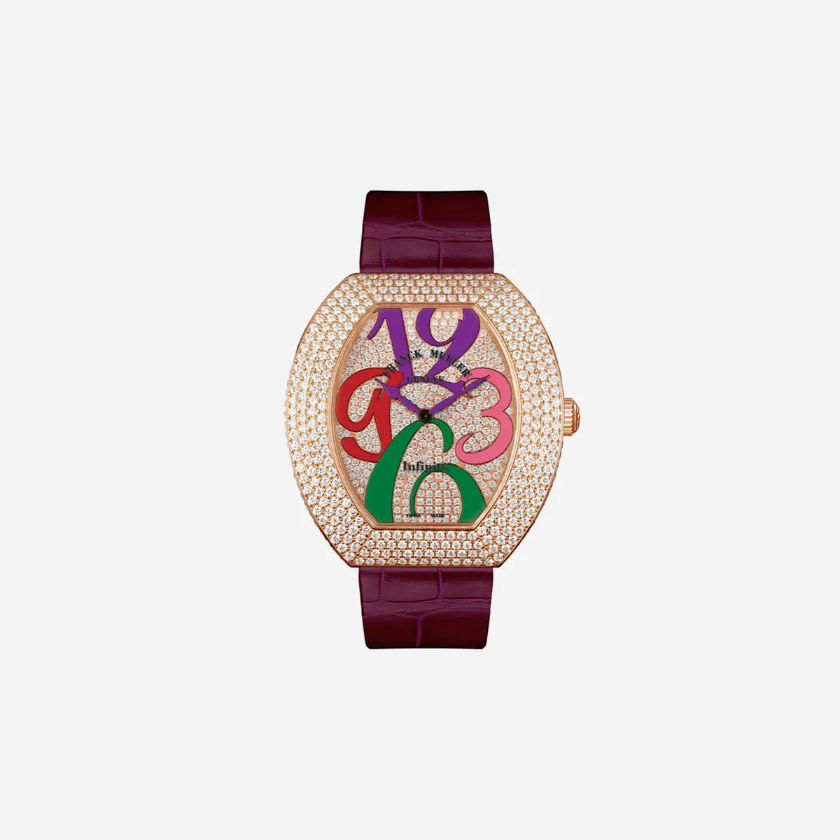 Franck Muller Infinity Diamonds Dial Leather Strap Watch Wmns - 3540-Qz-A-D4-Cd-Col Drm-5N 1