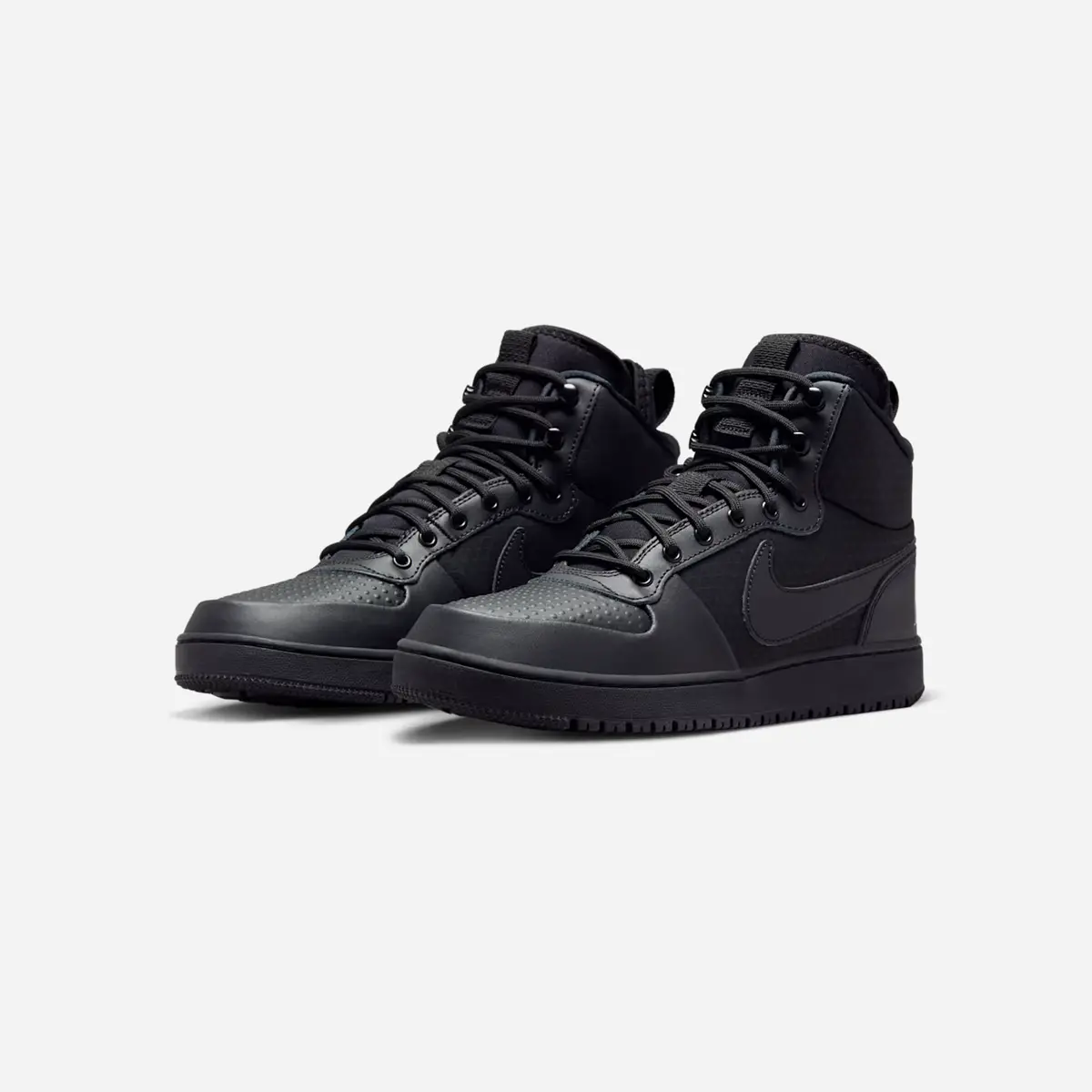 Nike Court Borough Mid Winter Triple Black 2