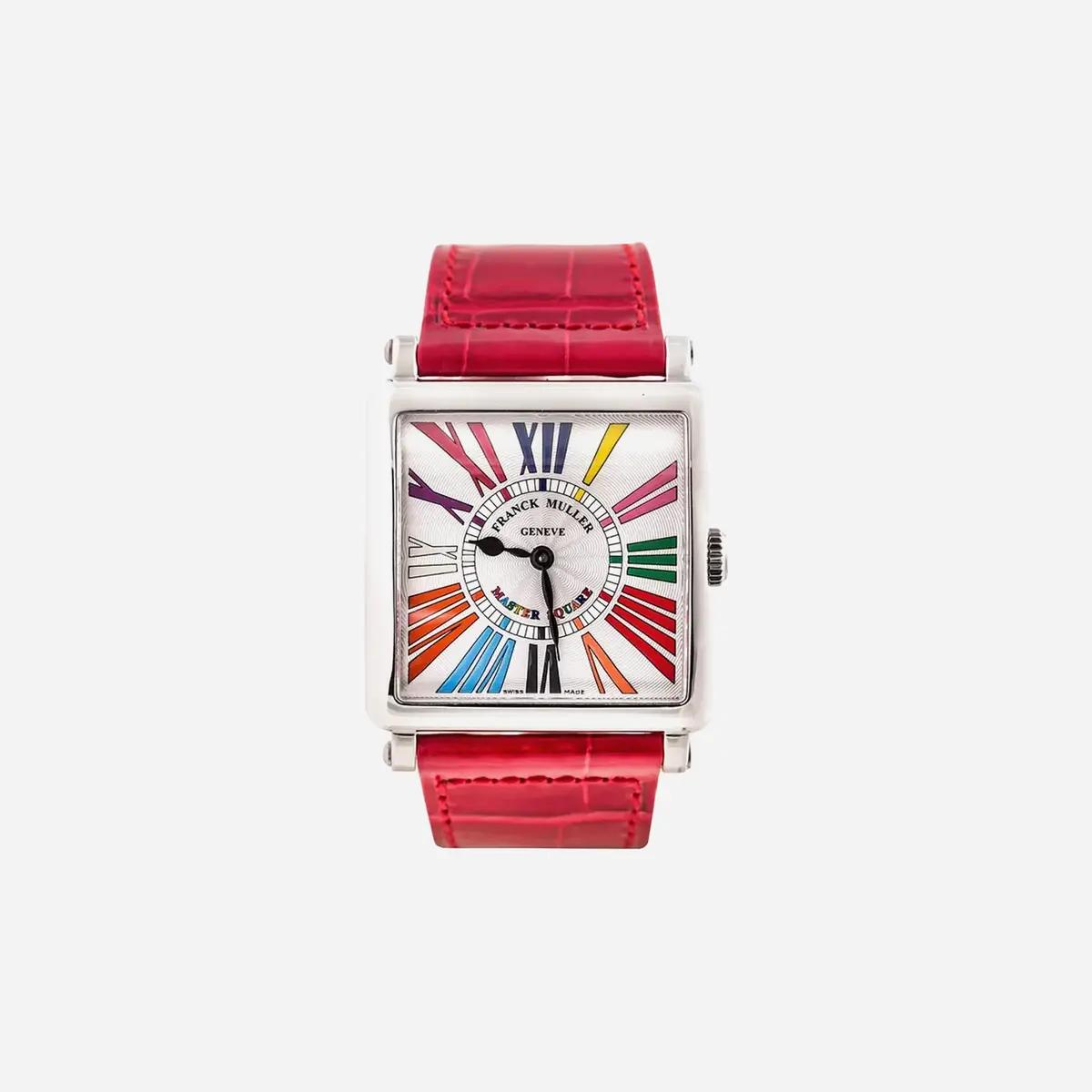 Franck Muller Master Square Grey Dial Leather Strap Watch Wmns - 6002 M Qz Col Drm R 1