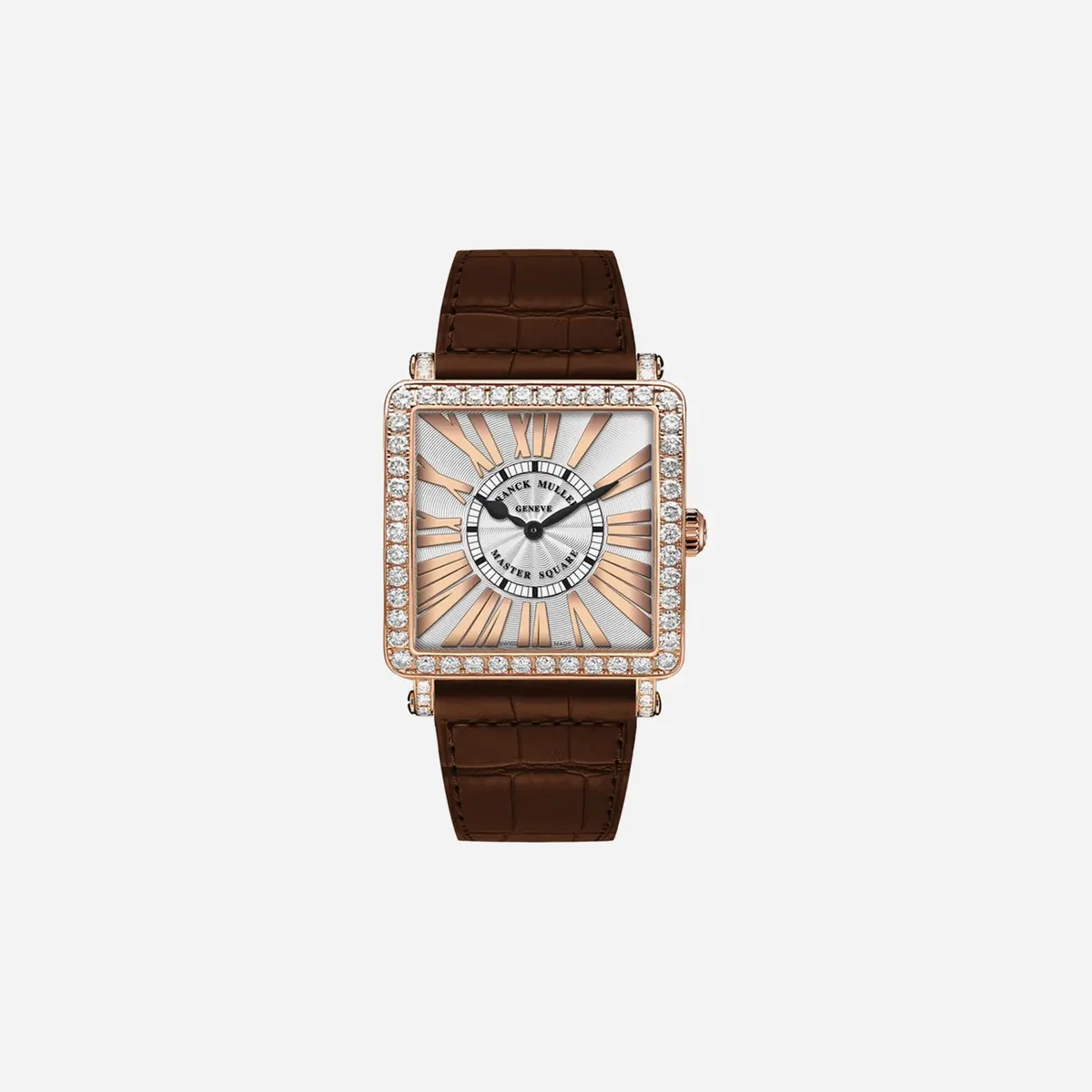 Franck Muller Master Square Silver Dial Leather Strap Watch Wmns - 6002 M Qz Rel R D 1R 1