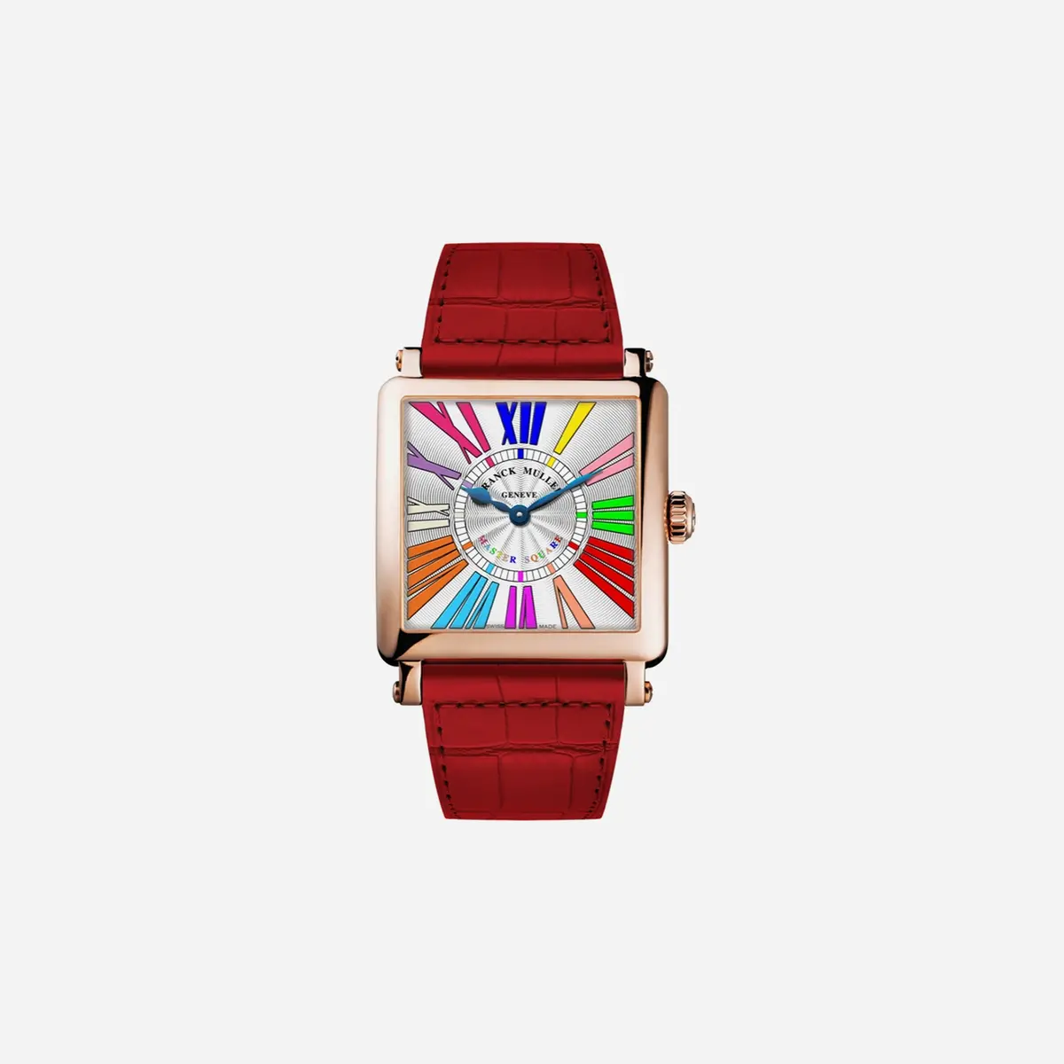 Franck Muller Master Square Silver Dial Leather Strap Watch Wmns - 6002 M Qz Col Drm R 5N 1