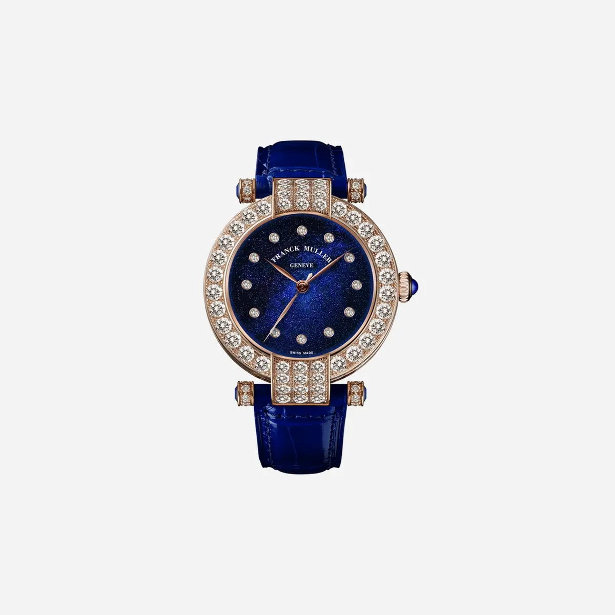 Franck Muller Cielo Blue Dial Leather Strap Watch Wmns - 3680 Sc Fo D 1R Ind Cd Cielo 5N 1