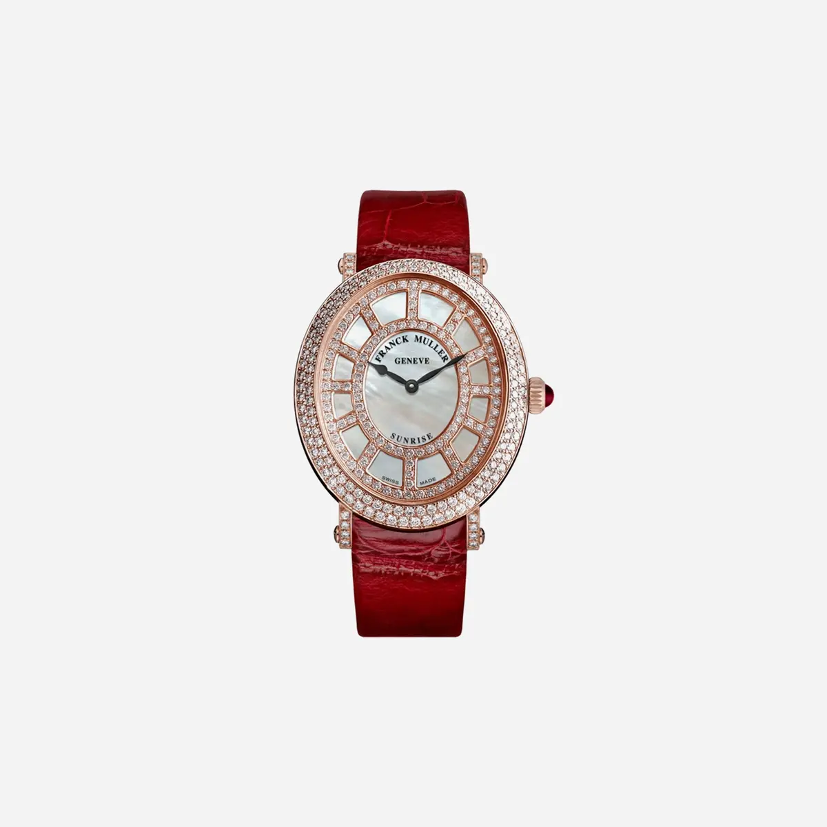 Franck Muller Sunrise Mother Of Pearl Dial Leather Strap Watch Wmns - 1638 B Qz Snr D Cd-5N 1