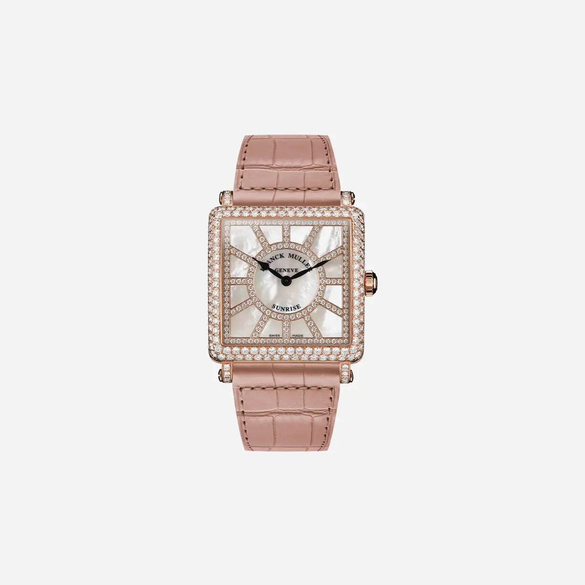 Franck Muller Sunrise Mother Of Pearl Dial Leather Strap Watch Wmns - 6002 M Qz Snr D Cd-5N 1