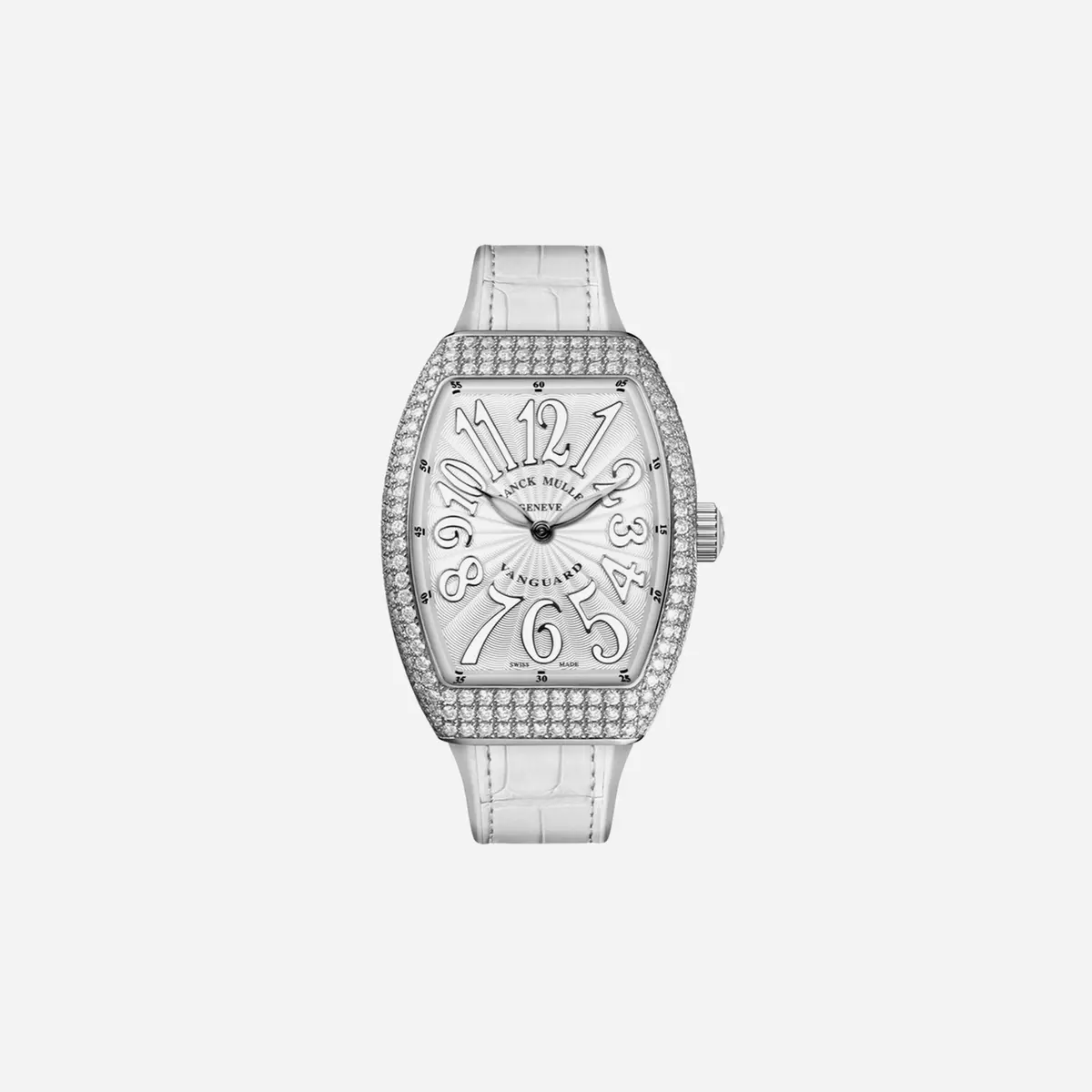 Franck Muller Vanguard White Dial Leather Strap Watch Wmns - V32 Qz D Ac.Bc 1