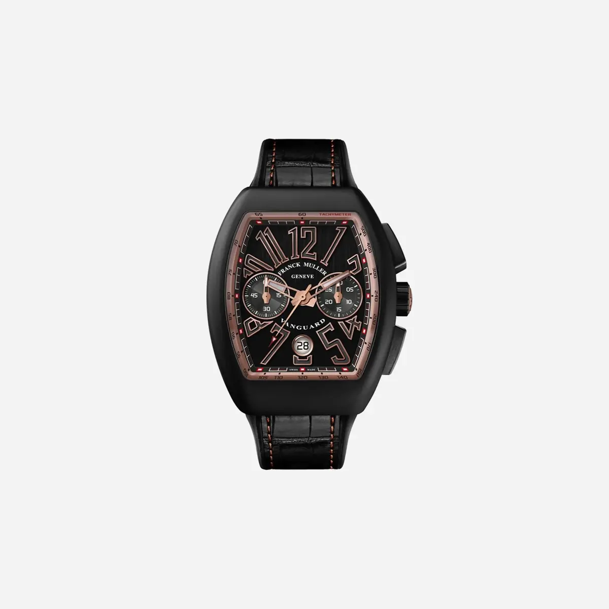 Franck Muller Vanguard Grey Dial Leather Strap Watch - V45 Cc Dt Tt Nr Br.5N 1