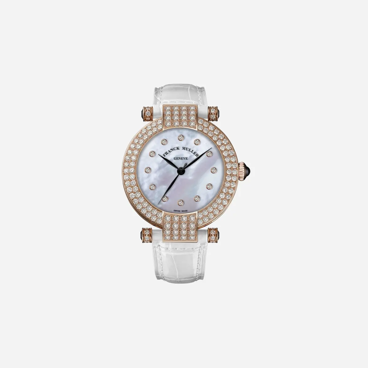 Franck Muller Cielo Mother Of Pearl Dial Leather Strap Watch Wmns - 3680 Sc Fo D 2R Ind Cd Mop Cielo 5N 1