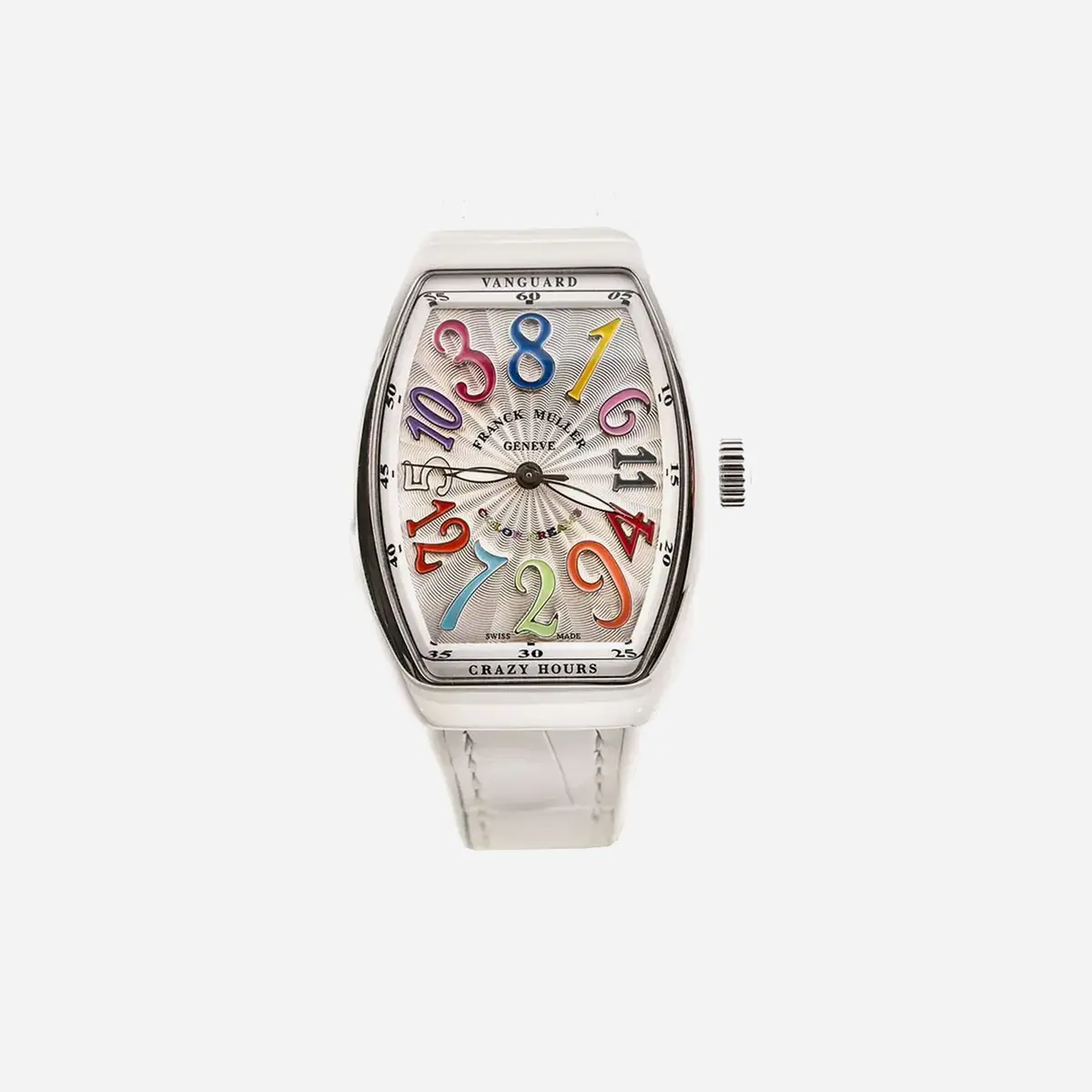 Franck Muller Color Dreams Grey Dial Leather Strap Watch Wmns - Ac Bc V 35 Ch Col Drm 1