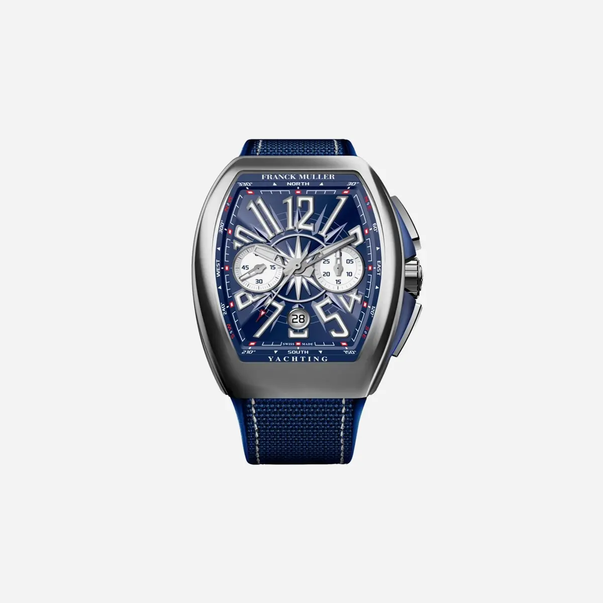 Franck Muller Vanguard Blue Dial Nylon Fabric Strap Watch - V45 Cc Dt Yachting Ac.Bl 1
