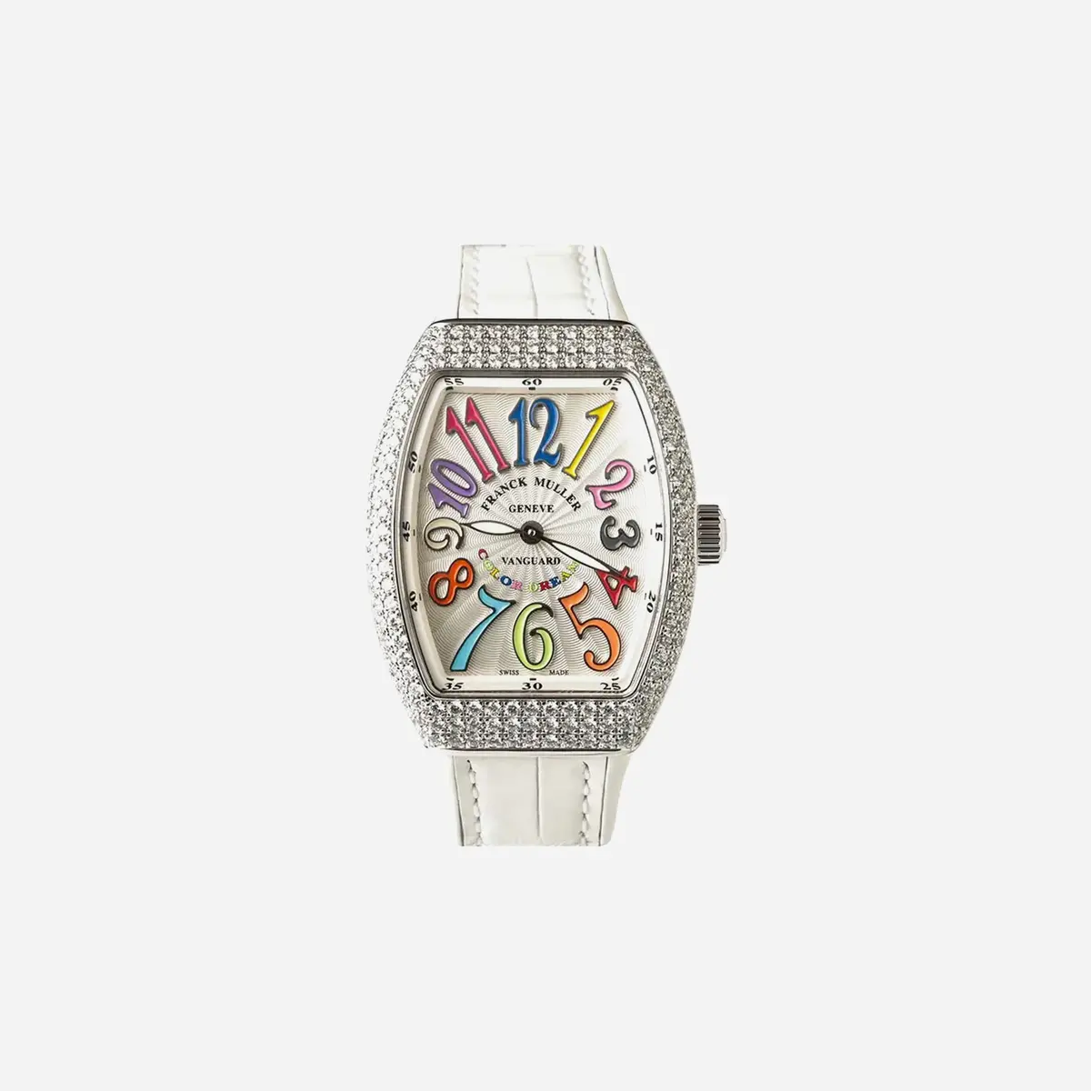 Franck Muller Color Dreams Grey Dial Leather Strap Watch Wmns - Ac Bc V 32 Qz D Col Drm 1