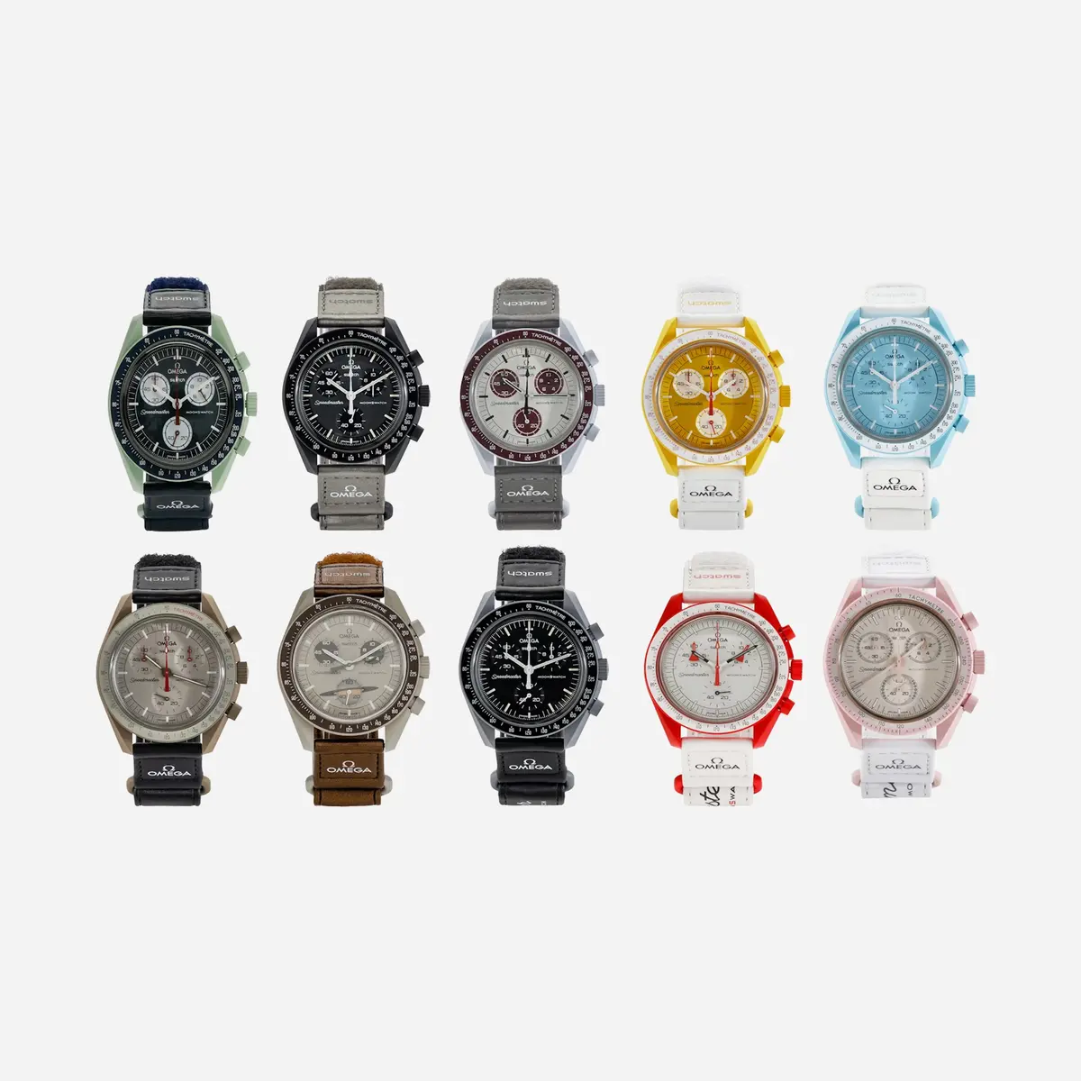 Swatch X Omega Bioceramic Moon Top 10 Set 1