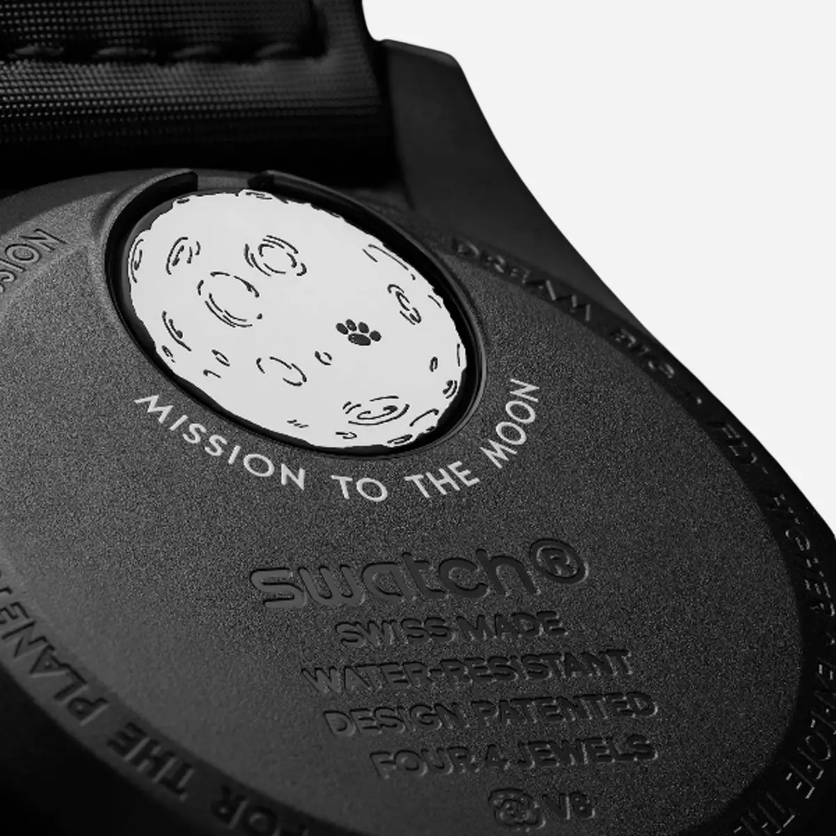 Swatch X Omega Bioceramic Moonswatch Mission To Moonphase Snoopy Black 2