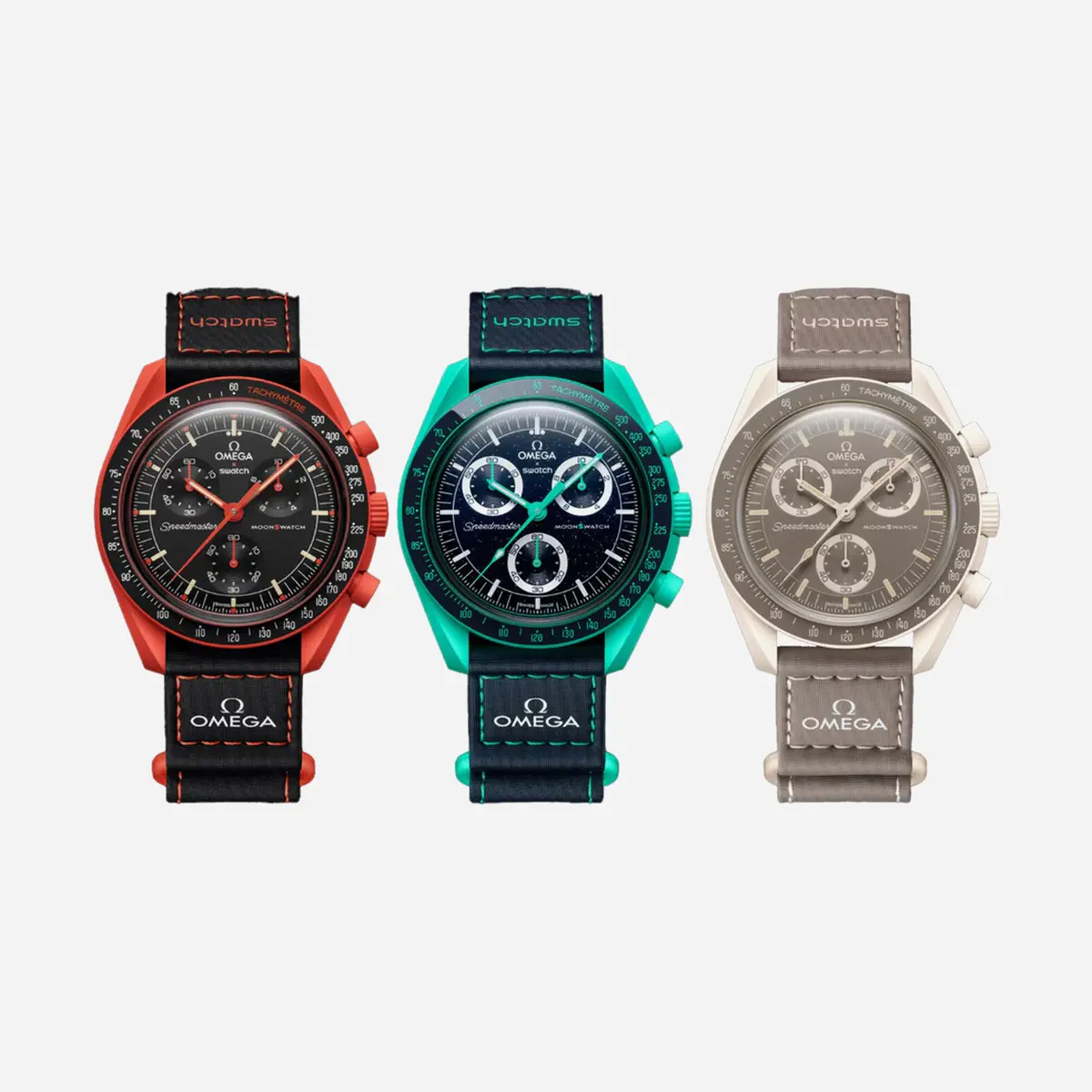 Swatch X Omega Bioceramic Moonswatch Mission To Earth Set Of 3 1
