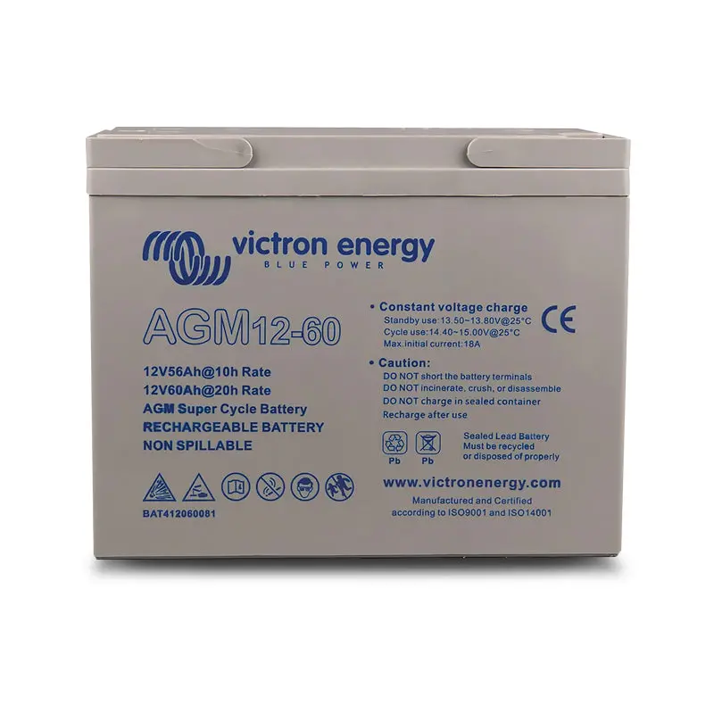 Victron Energy Bat412060082 12V/60Ah Agm Super Cycle Batt. (M6) 1