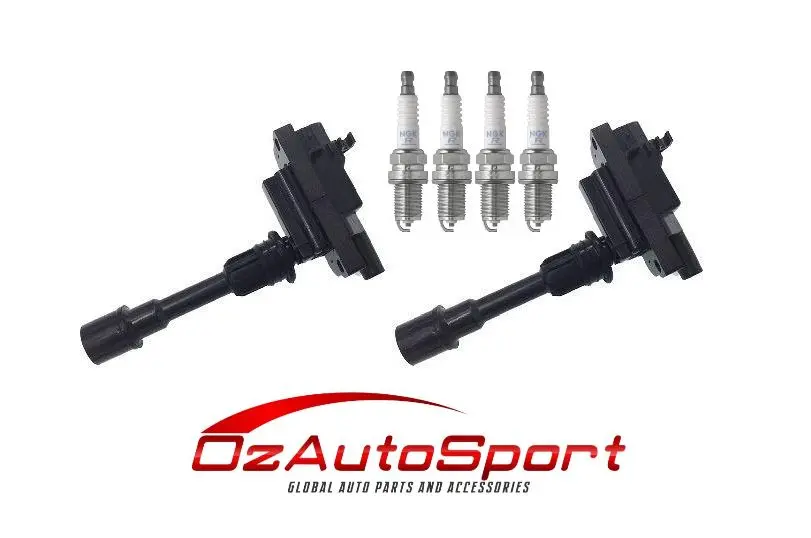 2 X Ignition Coil & Ngk Spark Plugs For Mazda 323 Bj Premacy Cp Mx5 Ford Laser Kq Fp Fs 1.8 2.0 1