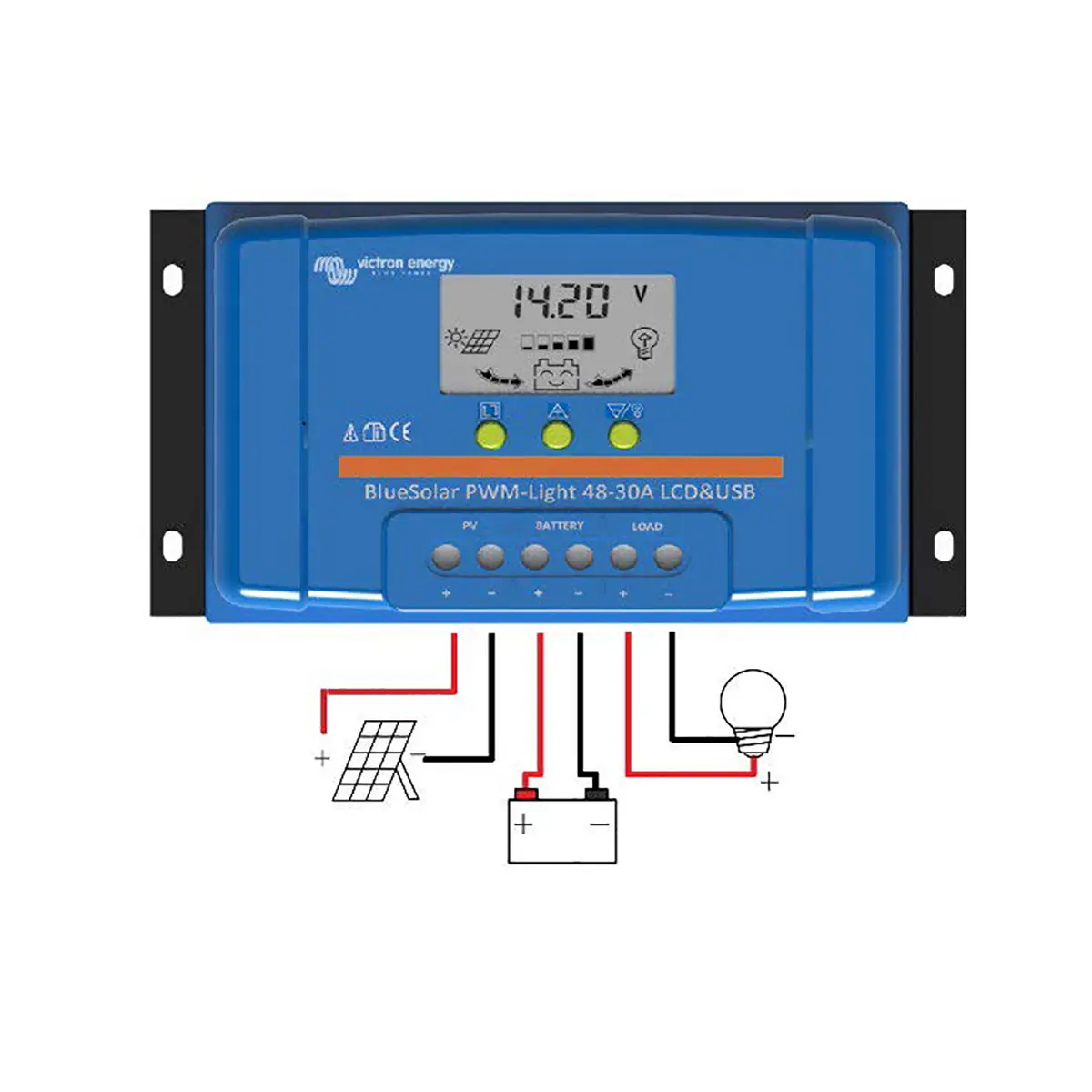 Victron Energy Scc040020050 Bluesolar Pwm-Lcd&Usb 48V-20A 1