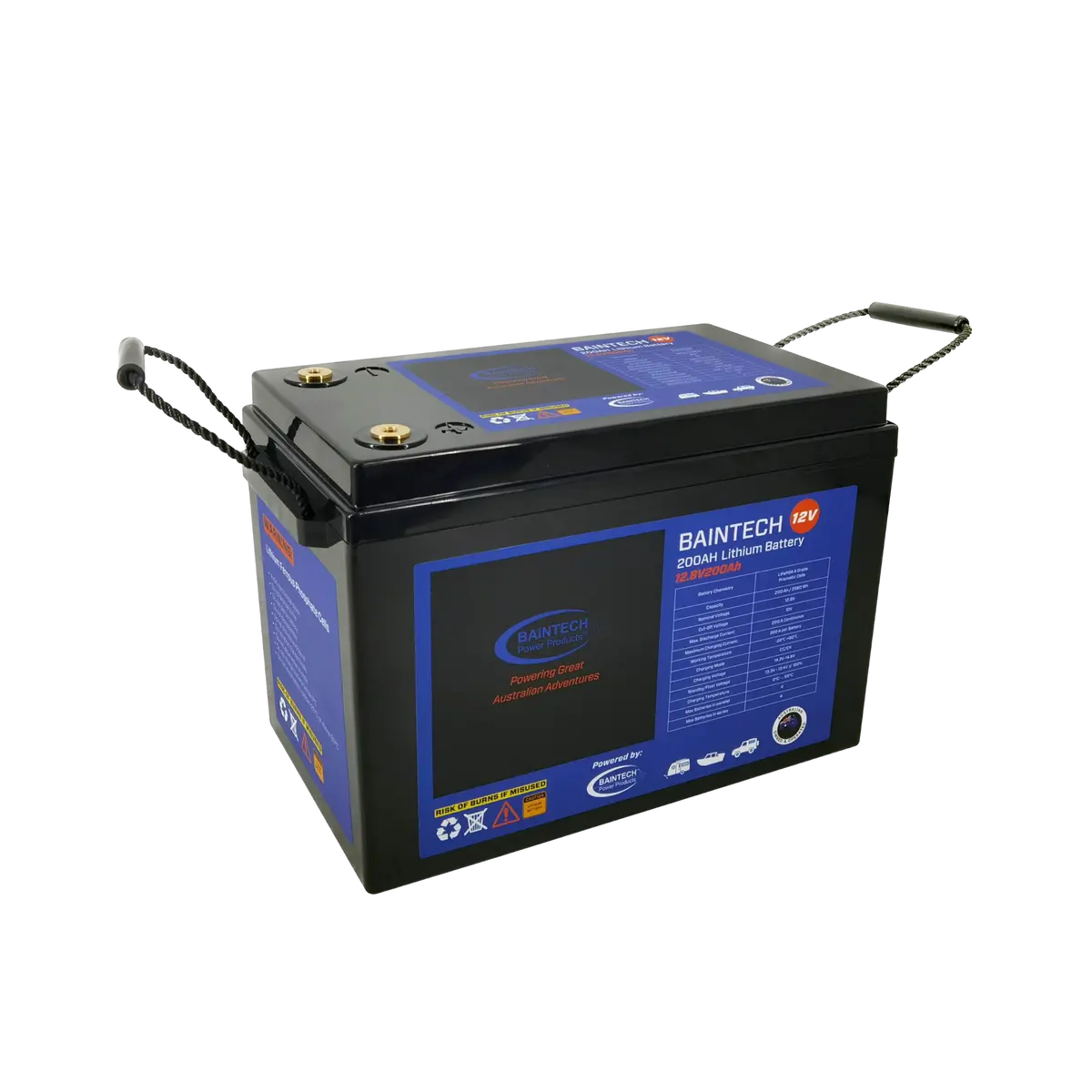 Baintech Btbluelith12/200 Lithium Battery 12.8V 200Ah Bluetooth 1