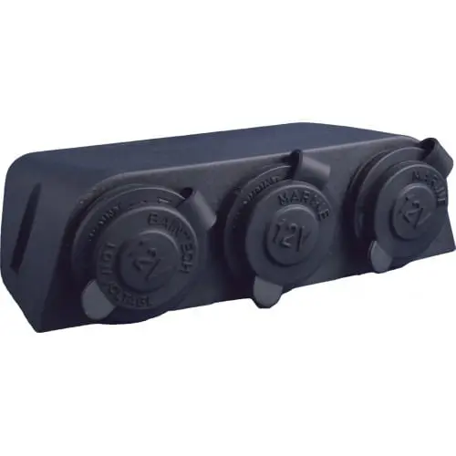 Baintech Btciga-005R Surface Mount Triple Cigarette Lighter Socket With Pvc Housing 1