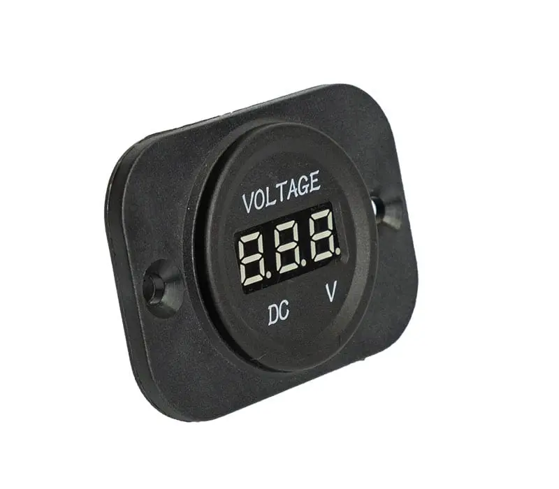 Baintech Btcigavolt Led Volt Meter - Flush Mount Digital Voltmeter With Red Led Display For 12V/24V Battery Monitoring 1