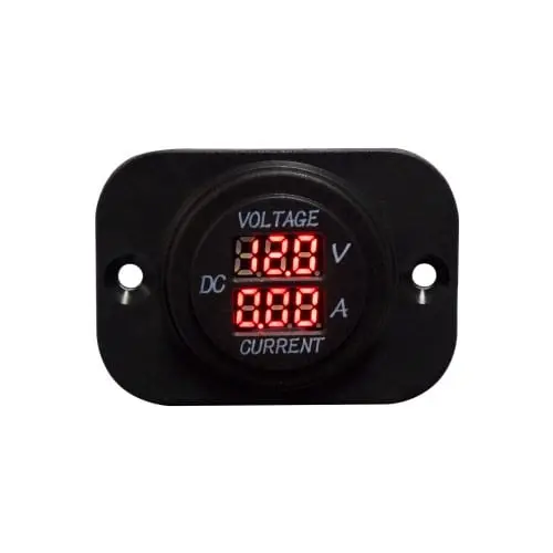 Baintech Btcigavoltamp Led Volt &Amp; Amp Meter - Flush Mount Dual Display Digital Voltmeter/Ammeter With Red Led For 12V/24V Battery Monitoring 1