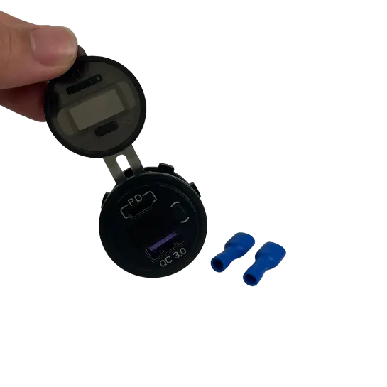 Baintech Btqc3.0+Type C+Volt Qc3.0 Usb Socket Plus Usb-C Plus Digital Display Voltmeter 1
