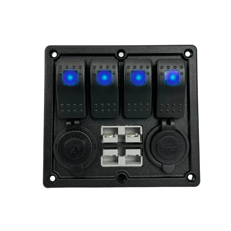 Baintech Btswitch4-Da 4-Way Switch Panel With Dual Anderson, Usb, Ciga Socket & Voltmeter 1
