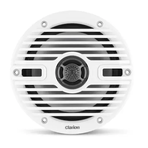 Clarion Cms-651-Cwb Marine Speakers 6.5" Coaxial Marine Speakers With Dual White And Black Classic Grilles 1