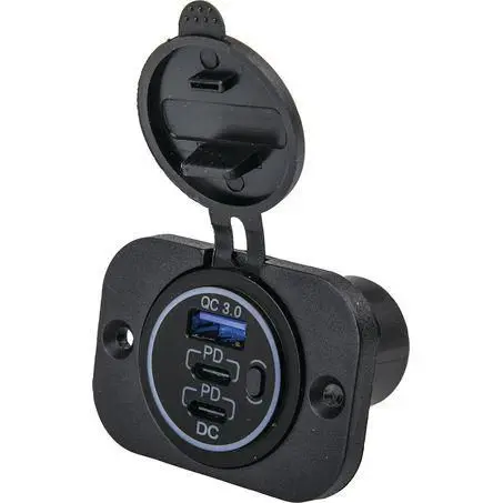 Drivetech 4X4 Dt-17104 Qc3.0 Quick Charge Usb And Dual 55W Type-C Port Power Socket 1