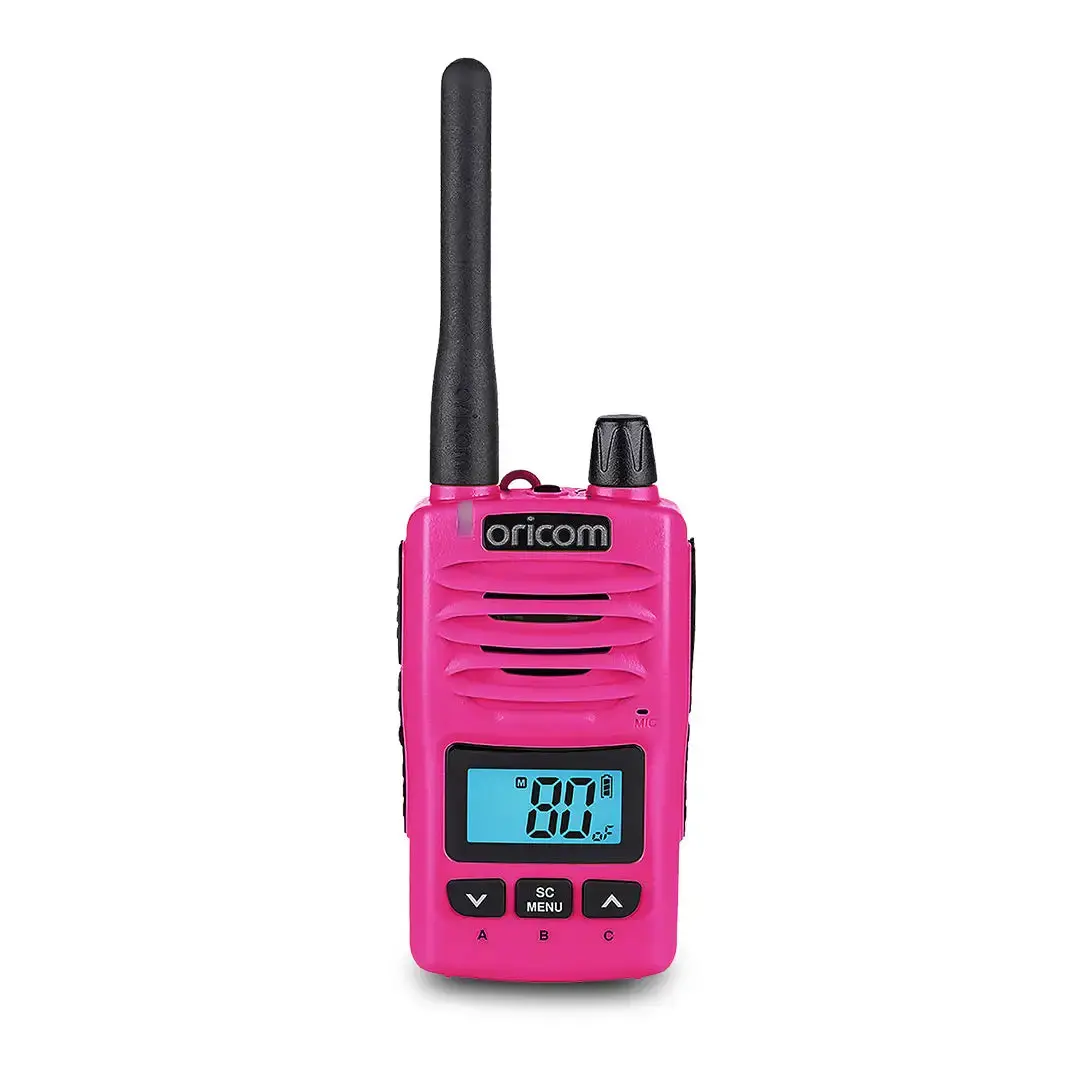 Oricom Dtx600pnk Pink Waterproof Ip67 5 Watt Handheld Uhf Cb Radio 1