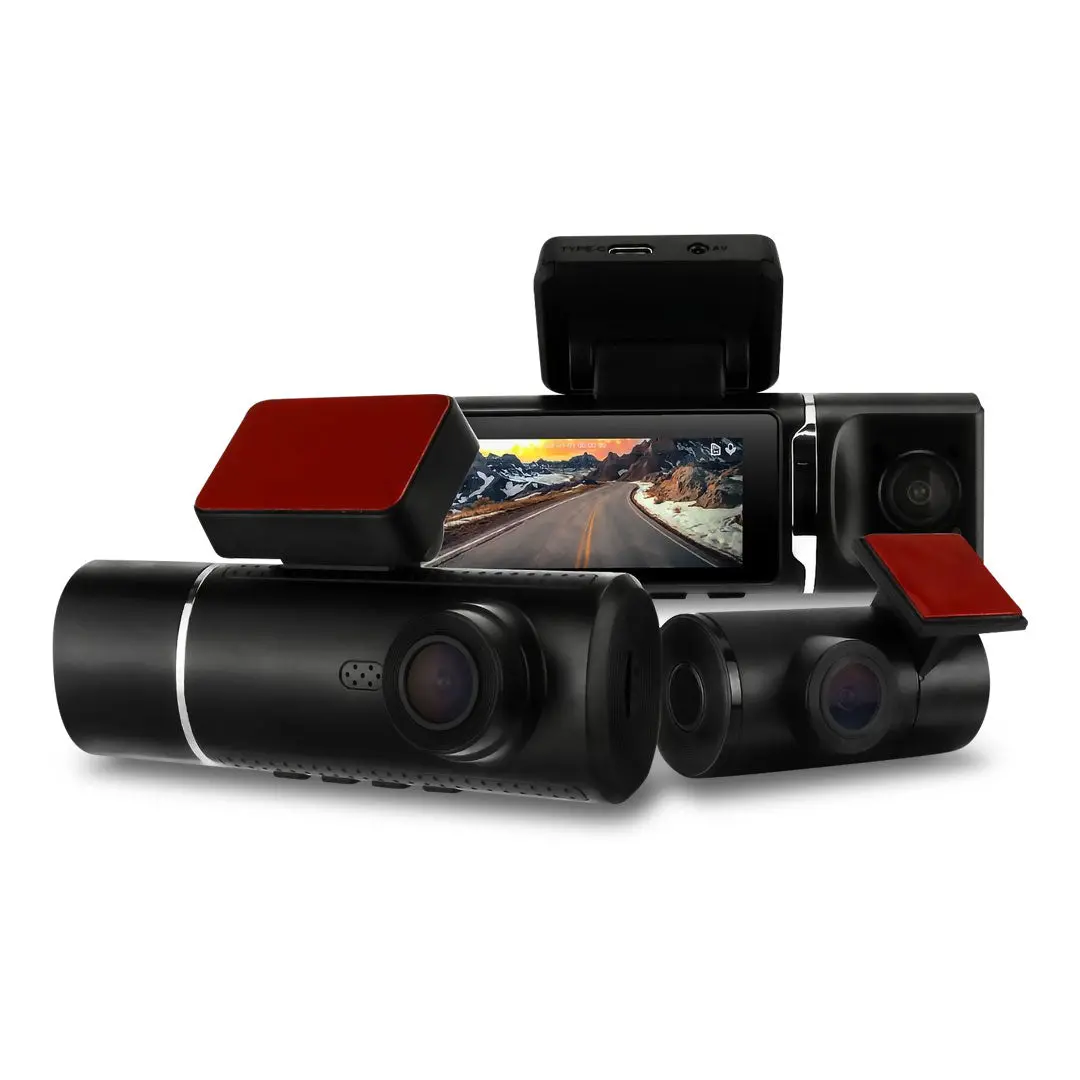 Dna Dvr3chs-4K | 3-Channel Dash Cam Featuring 4K Front, 1080P Rear & 1080P Internal Infrared Camera With A 3 Inch Ips Screen 1