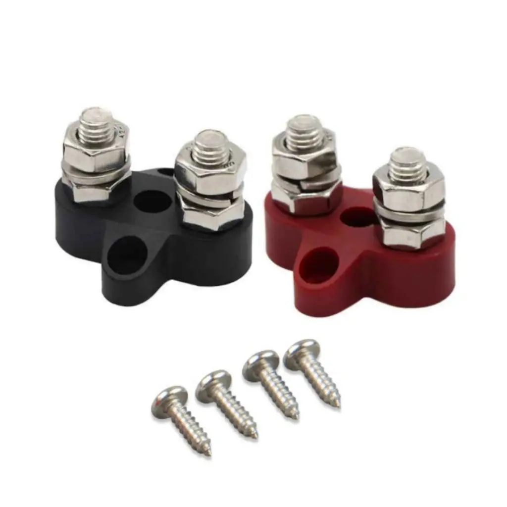 Victron Energy Vbb413020010 Dual Terminal Stud M8-Linked Set 1 Red/1 Black 1
